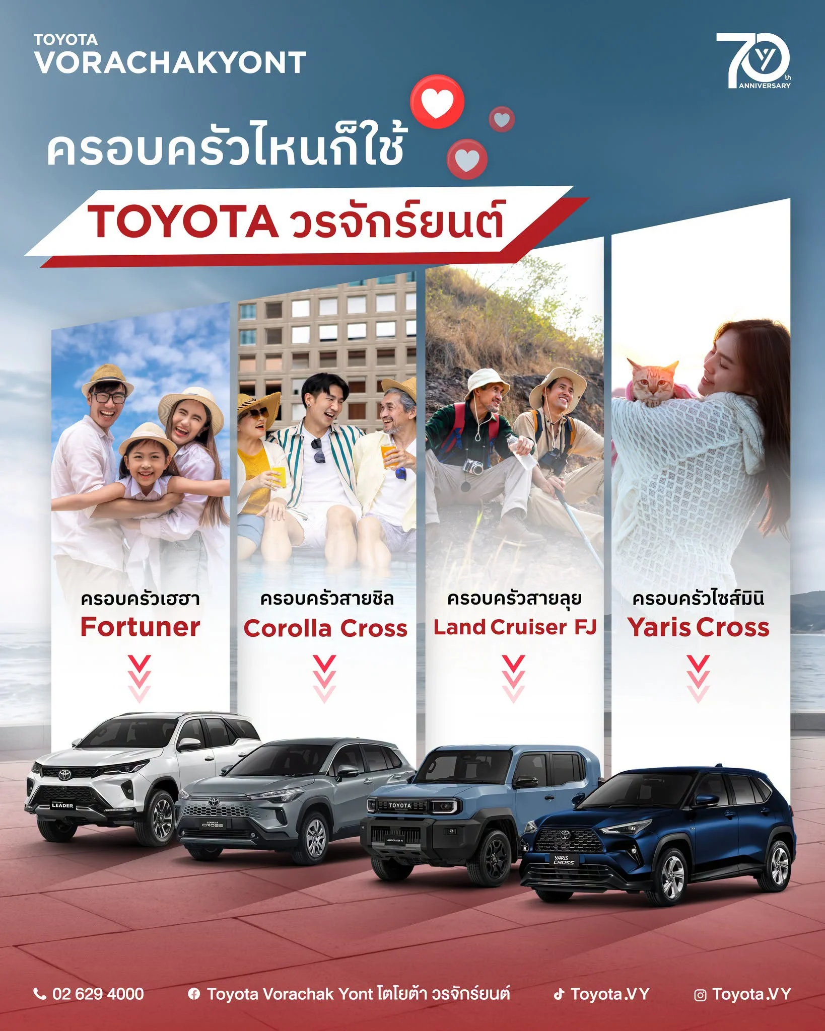 รถครอบครัวต้อง SUV 🛞 และไม่ว่าคุณจะเป็นครอบครัวสายไหนที่โตโยต้า วรจักร์ยนต์ เรามีครบ ✅